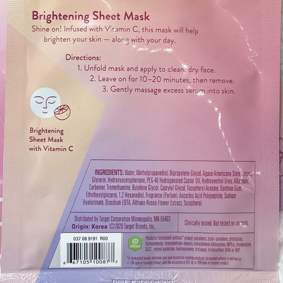 Regular Brightening Vitamin C Sheet Mask - 0.84 oz - Picture 7 of 12